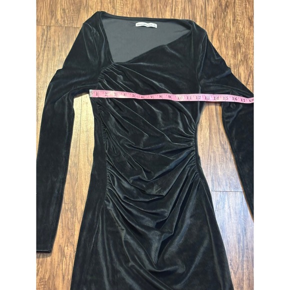 Y2K Abercrombie Black Velvet New Years NYE Cocktail Dress Long Sleeve Sz S Tall - Picture 6 of 6